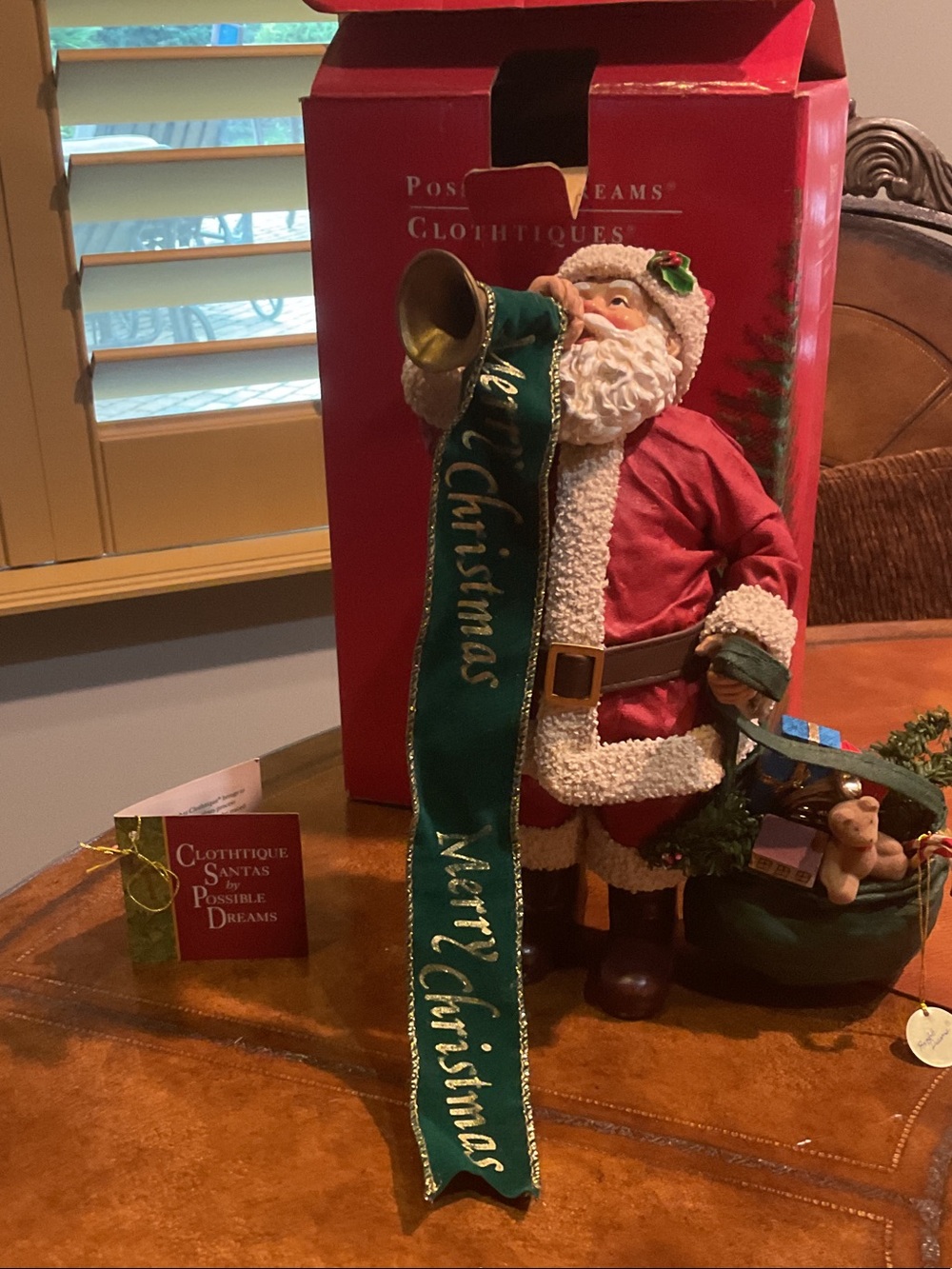 Possible Dreams “Christmas in the Alps” Clothtique Red Santa Figurine